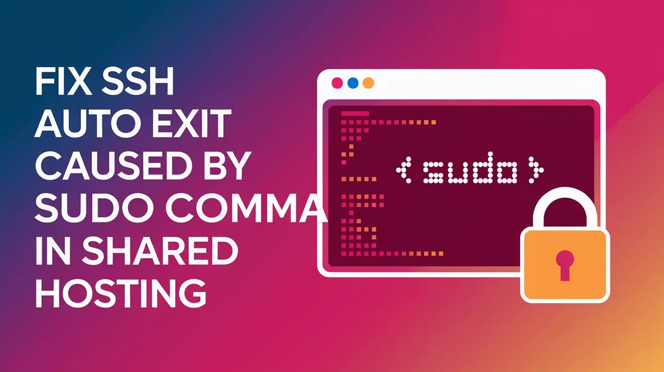 Fix SSH Auto Exit Caused by sudo Command in Shared Hosting - Blog Post